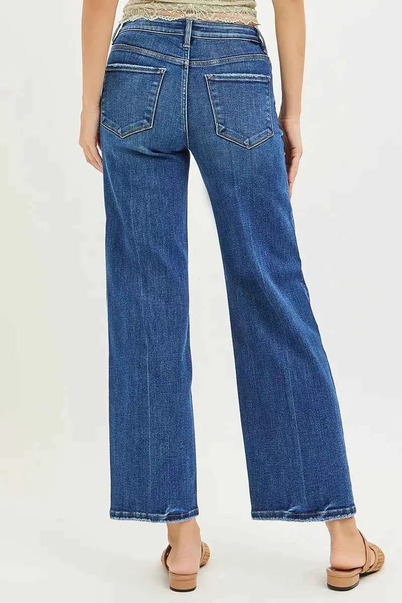 RISEN Tummy Control High Rise Ankle Straight Jeans with Crease Line c66cff84689144b8937107f082093934-Max-Origin