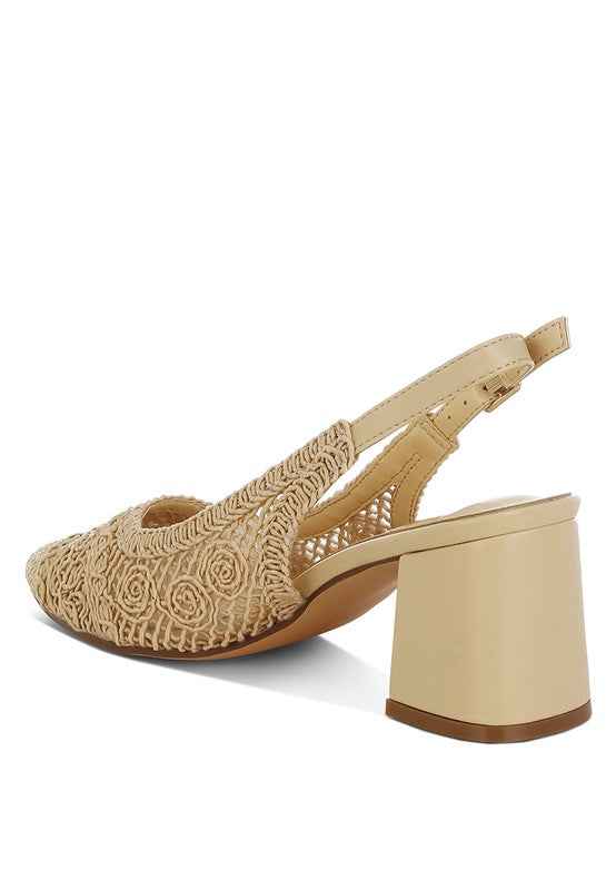 Tolina Woven Design Slingback Sandals c689da36-be42-4141-8c01-15accf7854fa