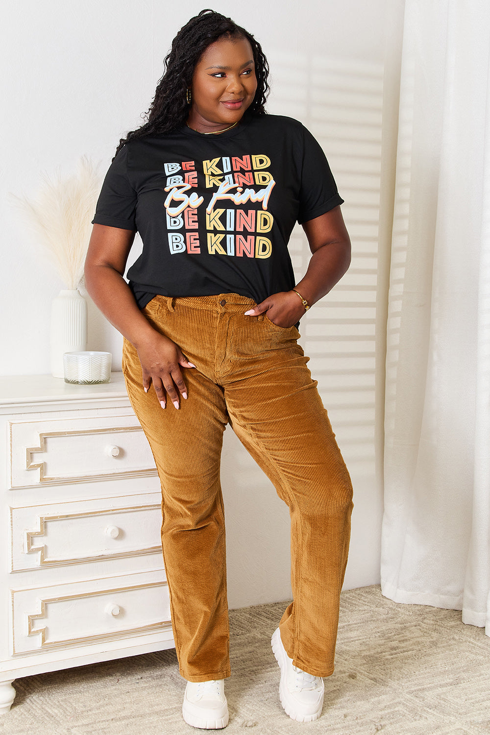 Simply Love BE KIND Graphic Round Neck T-Shirt c68cac1d5e4d41669ad29726000ea959-Max