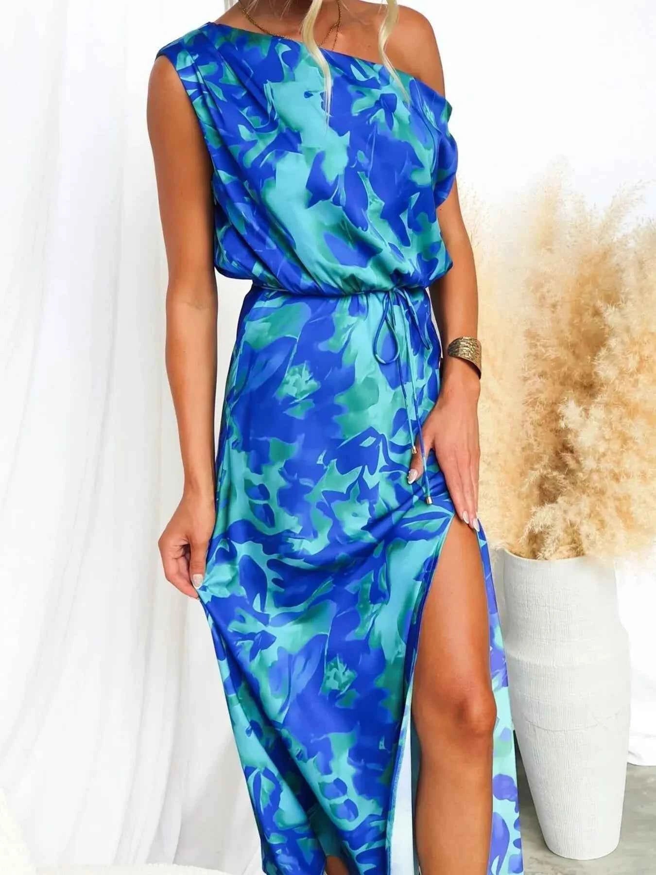 One Shoulder Printed Dress with Slit c69f861e-817c-455c-a395-15a5d4d308a6-Max-Origin
