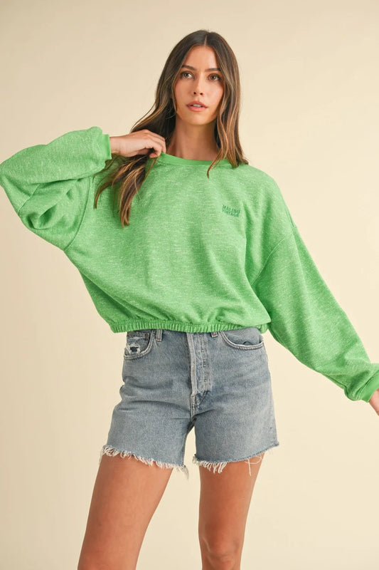 Round Neck Letter Embroidery Crop Sweatshirt c6a494f7-6757-4343-9dd6-aa459866c8d8-Max