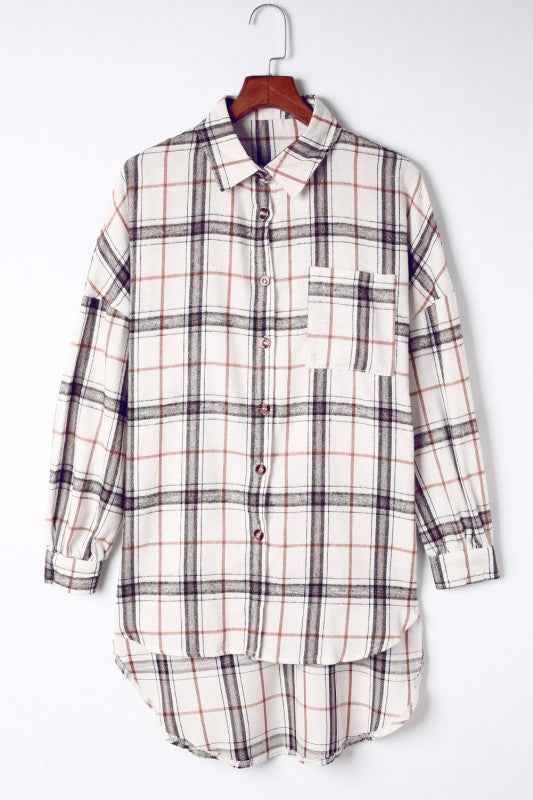 Plaid Side Slit Oversized Shacket c6a88092-cea9-4a50-8056-a306d75b1bb3