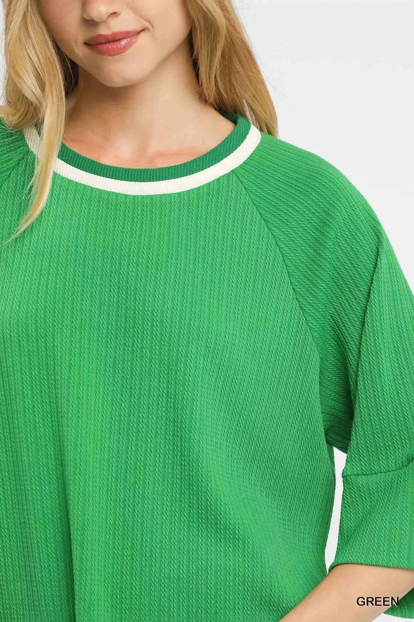 Ribbed Knit Top with Contrast Trim c6b7a5f1-c752-4b42-bc88-24e7d5e0ad40-Max-Origin