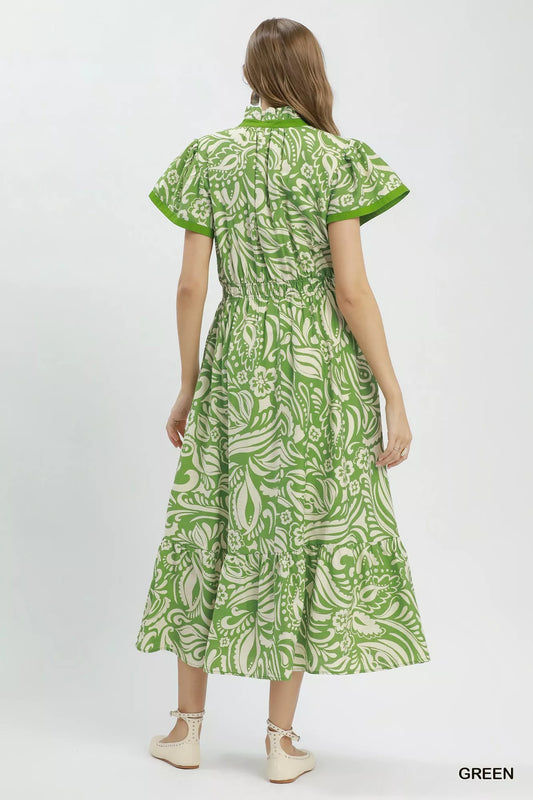 Paisley Print Midi Dress with Side Pockets c6dd89c5-2b19-4015-a5ec-5c37112938a8-Max-Origin