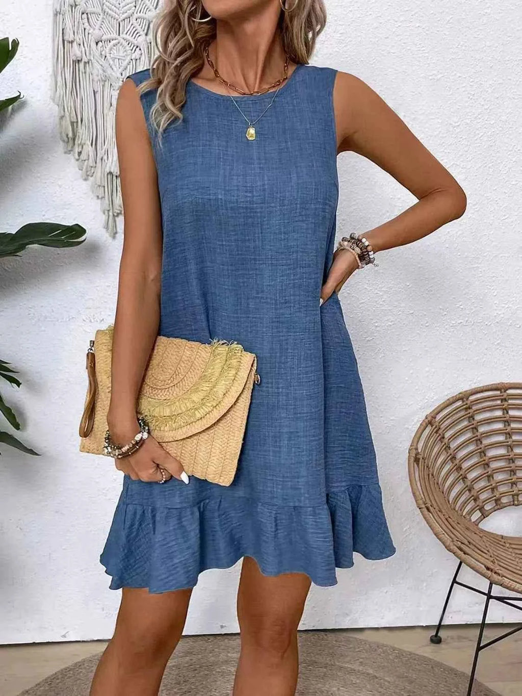 Ruffled Hem Round Neck Sleeveless Dress c6f20685-cc39-45fe-b516-6fb36970ab40-Max-Origin