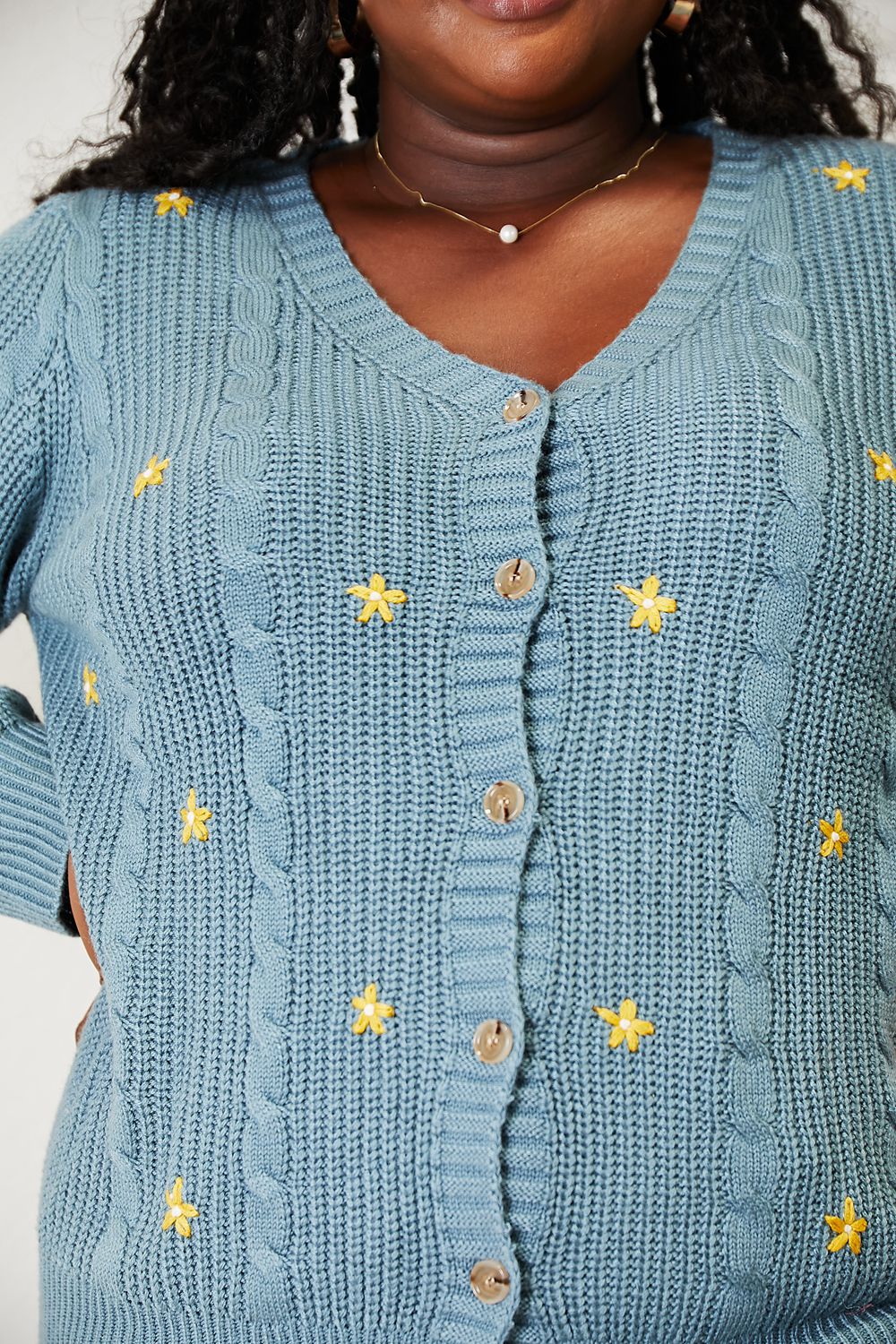 HEYSON Full Size Floral Embroidered Cable Cardigan c6f31e9e321f456db103ba6ed4c1e88f-Max