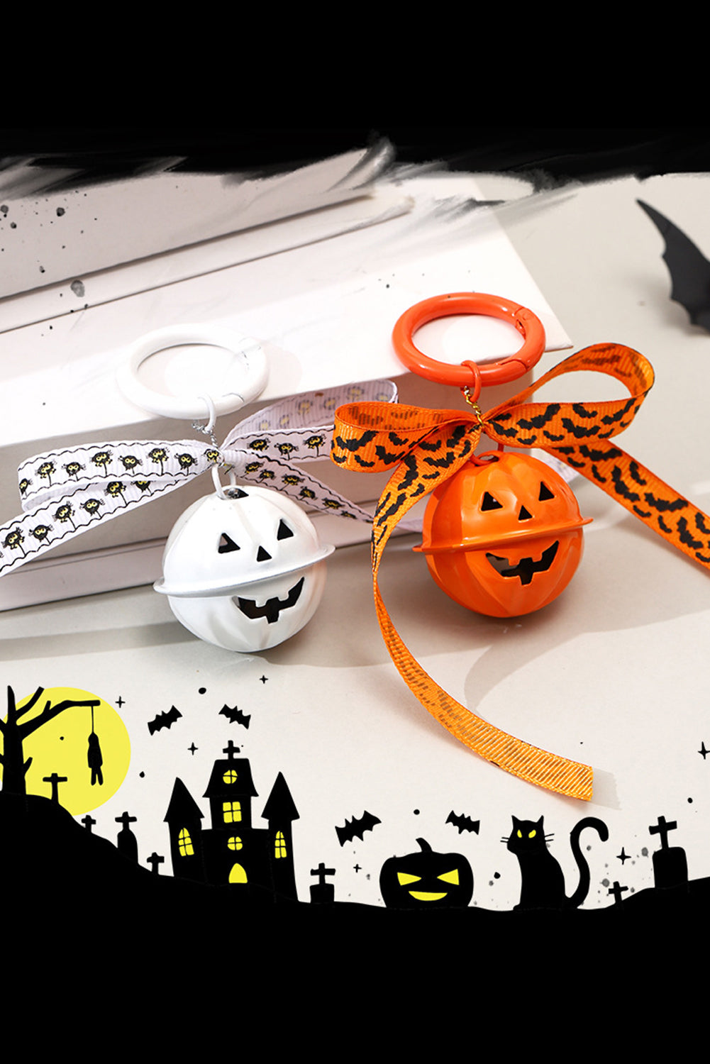 Orange Pumpkin Pendant Bowkont Keychain c6f869c1d0cdebf3