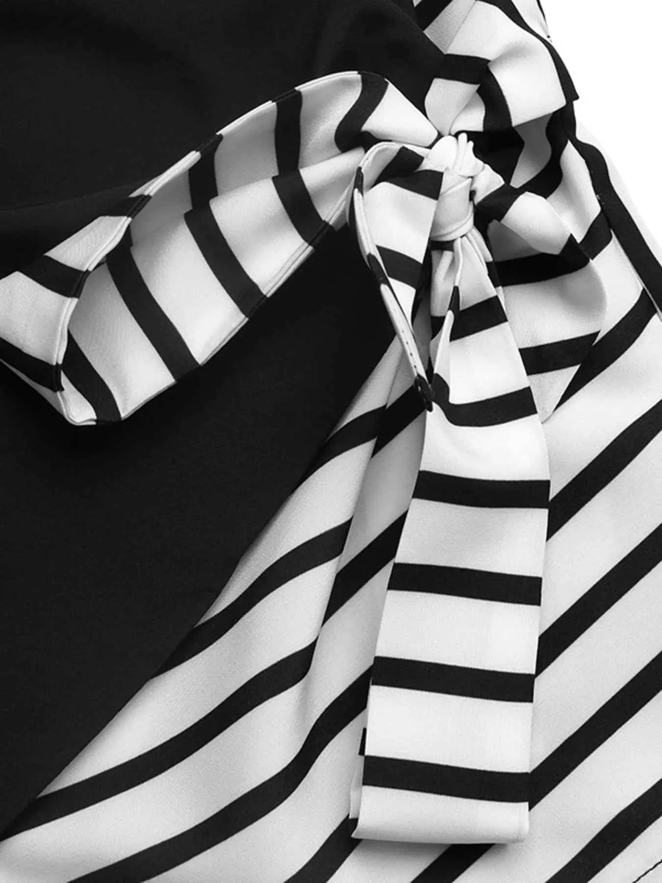 Striped Color Block Surplice Shirt c703e5ee357047709aff6ae62003f942-Max-Origin