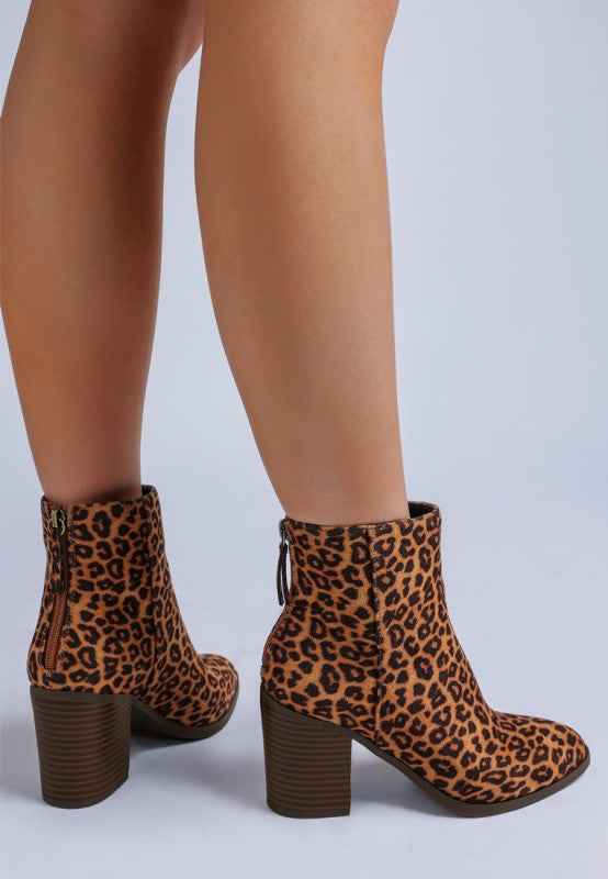 Lunara Leopard Print Block Heel Boots c708a5e2-1135-405f-bae7-d3f93521e6fa