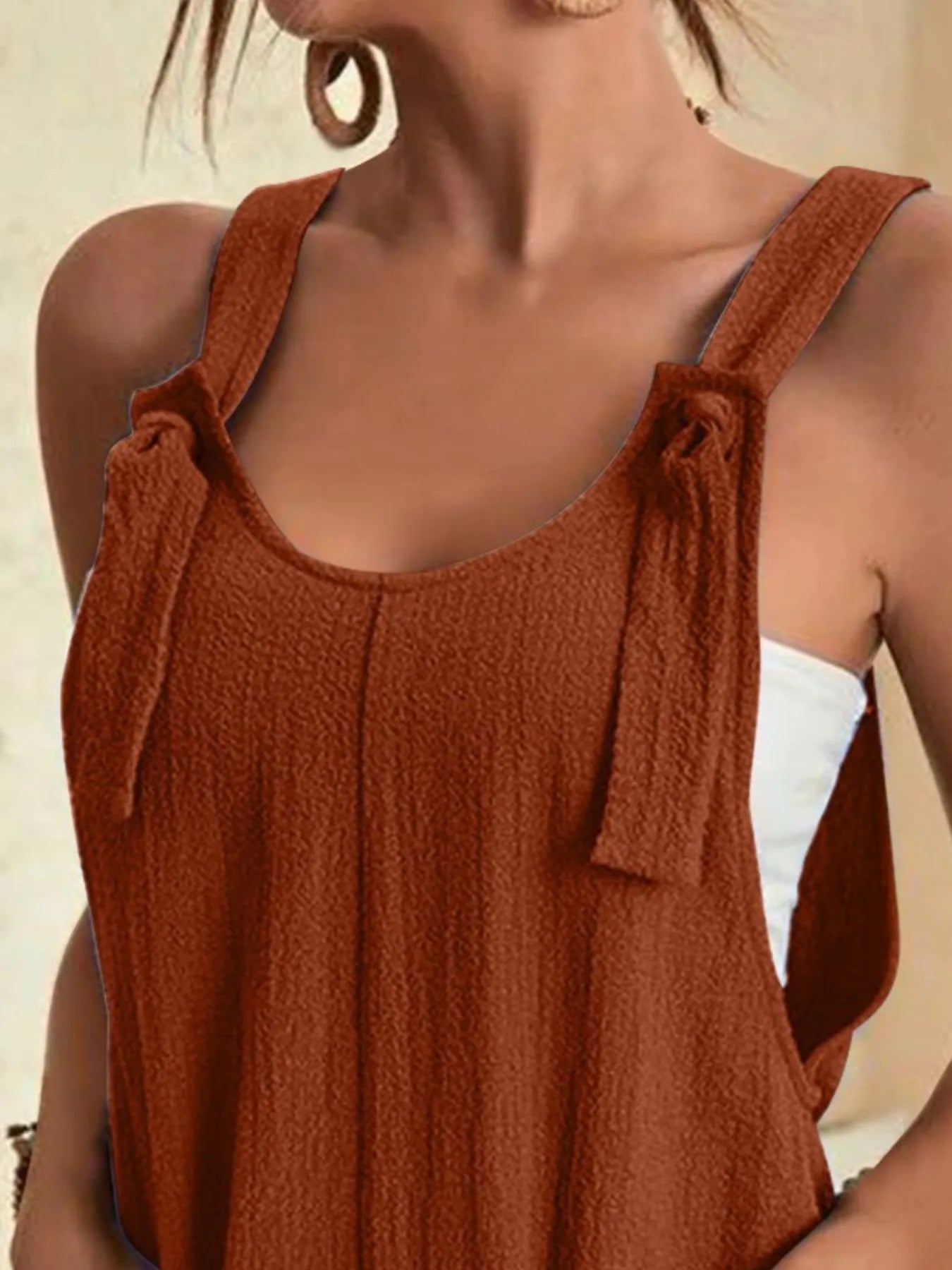 Full Size Knot Strap Romper with Pockets Plus Size c70fbec0-4773-4e16-ac11-146c9fe6e9c4-Max-Origin