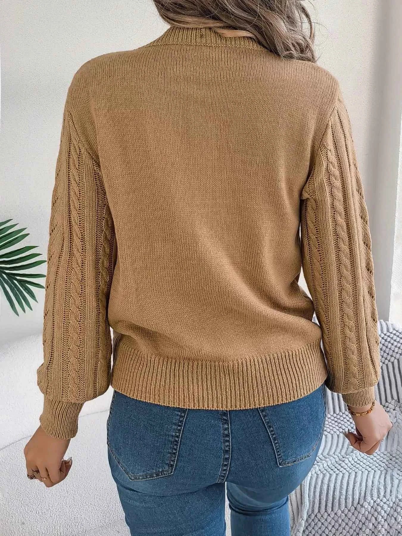 Cable-Knit Round Neck Sweater c71ed019-e25e-4edf-a7e3-39c18a248c39-Max-Origin