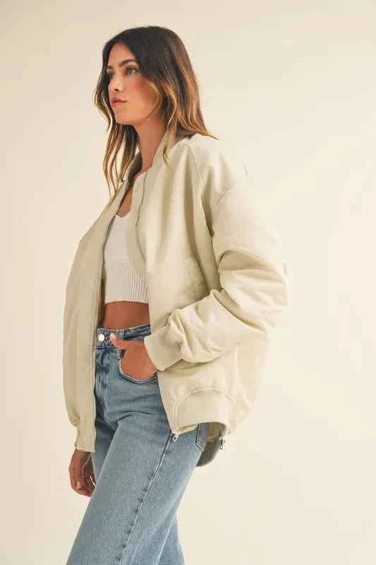 MABLE Back Ruched Utiltiy Bomber Jacket c73eb8d2db9c4ac0a62627ead874b86f-Max-Origin