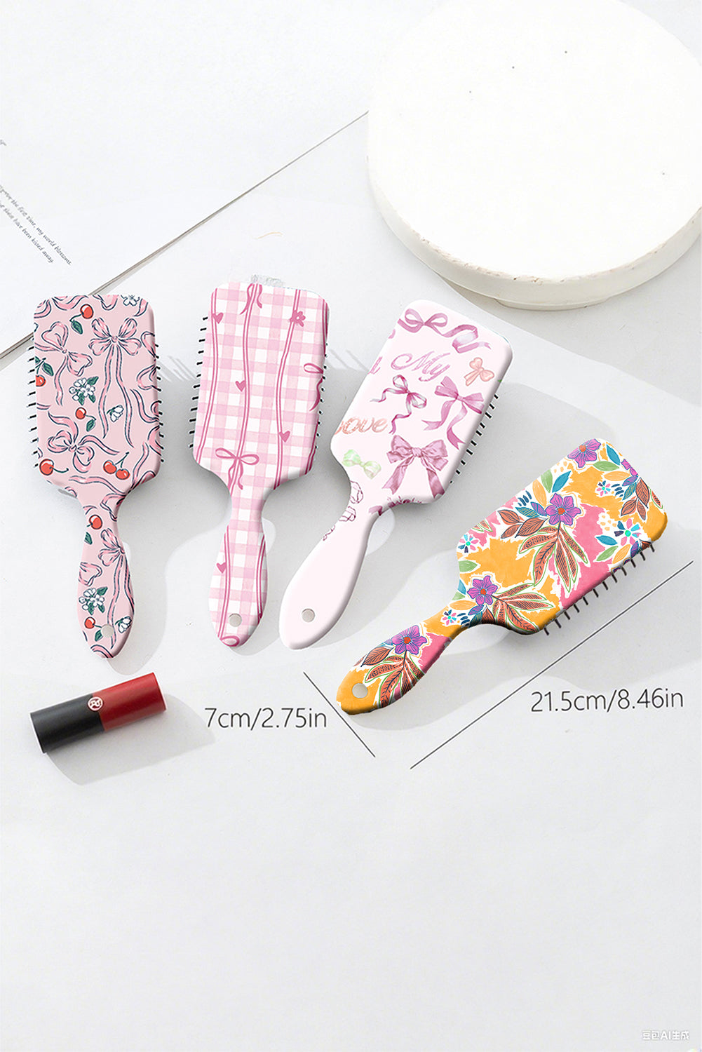 Rose Red Floral Print Air Cushion Comb c744ab8ee242a65e