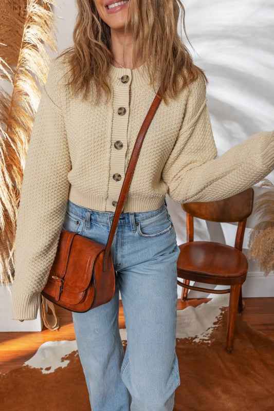 Sofia Front Cropped Cardigan Sweater c7557ad8-151d-4824-bc63-f3b5757b5b41