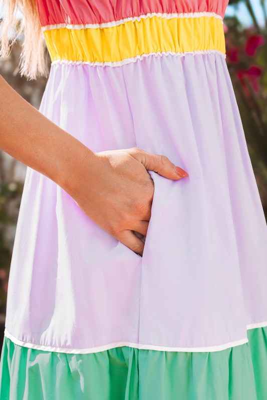 Colorblock Self-Tie Straps Pocketed Maxi Dress c7593b9f-4c26-4c7f-b008-ef7763f01c37