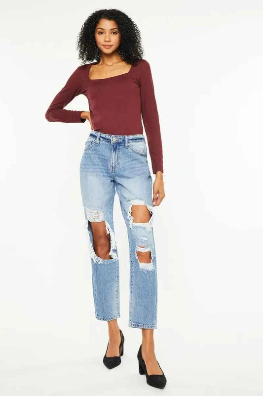 Kancan High Rise Distressed Boyfriend Jeans MEDIUM c75f6123f96d4f2582fbcd8a472dc9df-Max-Origin