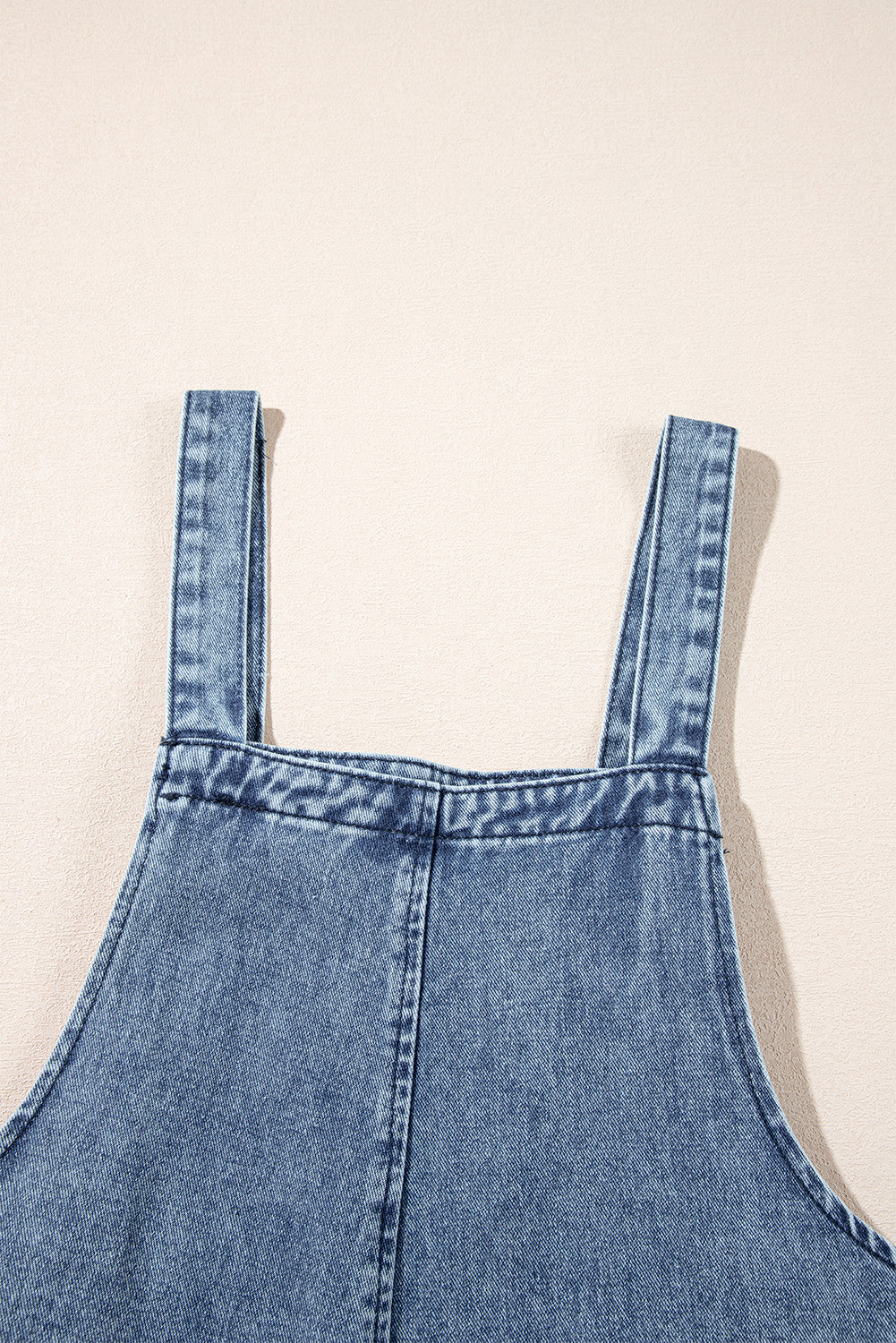 Black Distressed Bib Pocket Wide Leg Denim Overall c7782bab6c37f94b