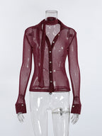 Button Up Shirt with Scarf c781b425a4904047b8f3e77c30680e2f-Max