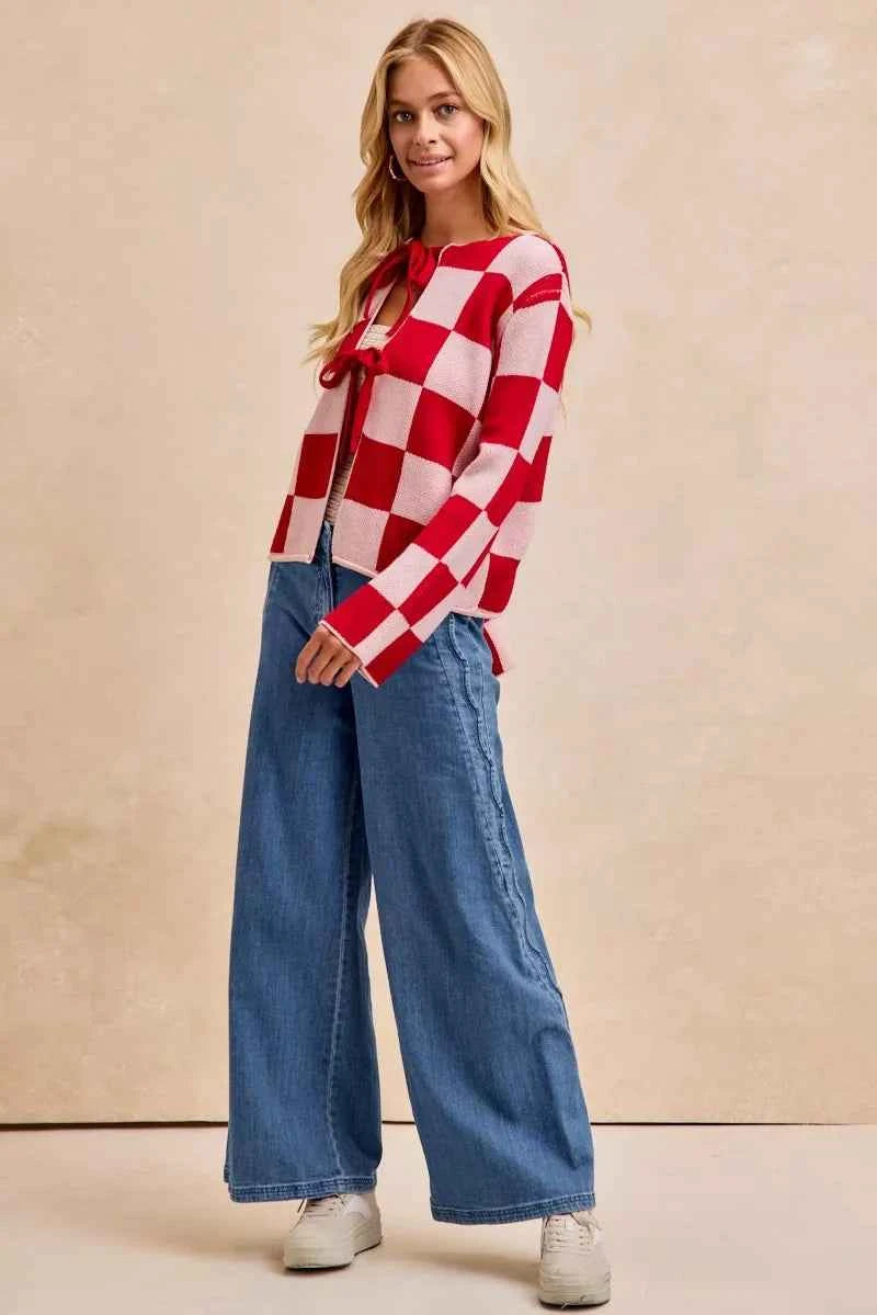 BiBi Wavy Side Edge Detail Lined Wide Leg Jeans c7af7ec8e0bf4b119ee8b3b0a03e4f53-Max-Origin