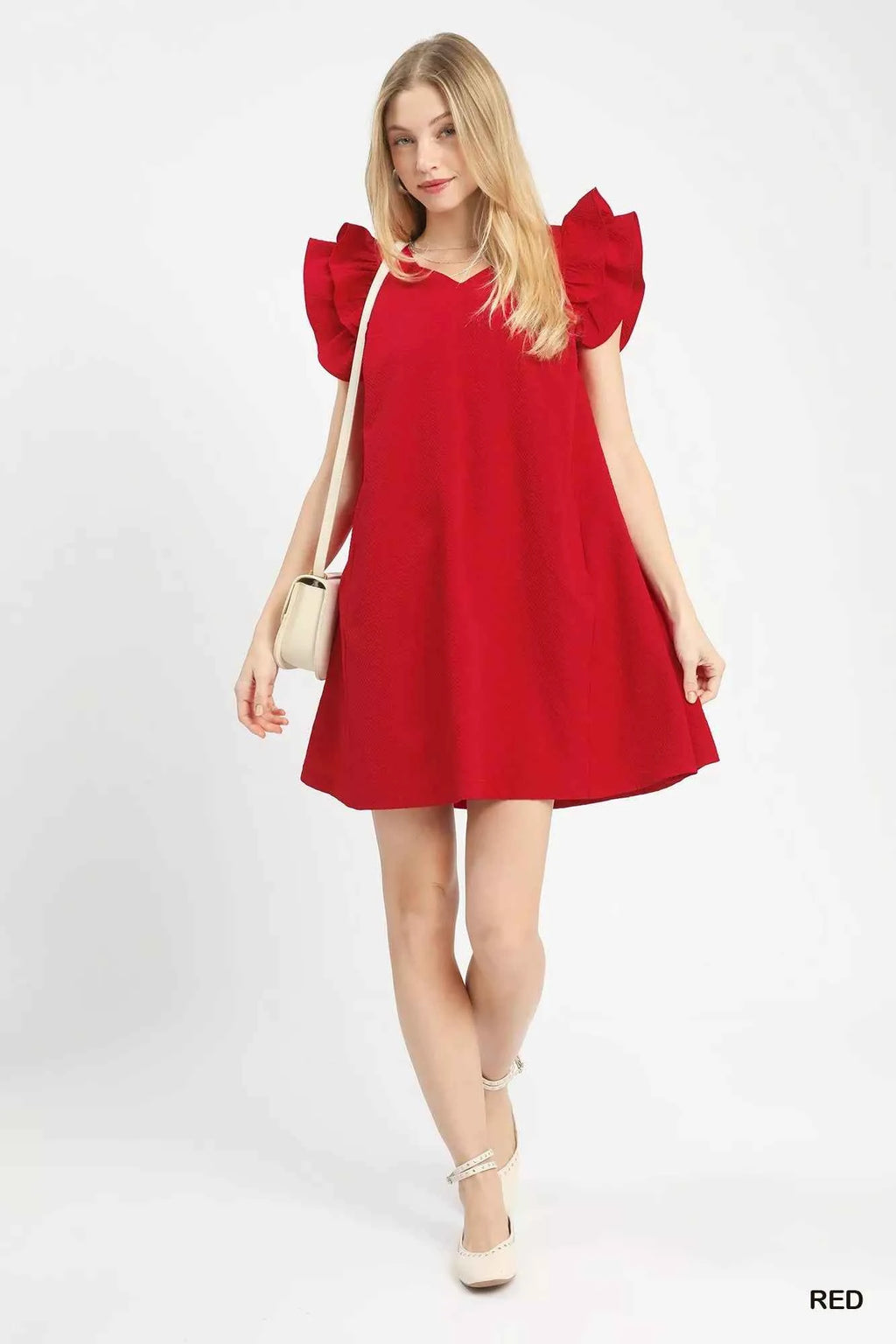 Umgee Seersucker Ruffle Shift Dress c7c06a29-5265-4752-b60a-c26cd07c2c21-Max-Origin