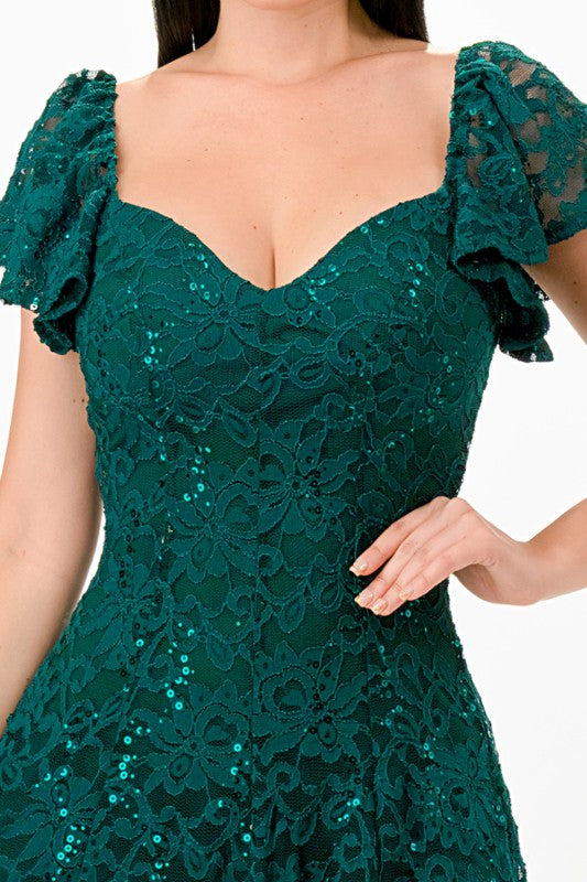 Butterfly Sleeve Lace Midi Dress – Elegant Fit & Flare Party Dress c7d4bf65-fe7d-47de-ad3c-87072c306190