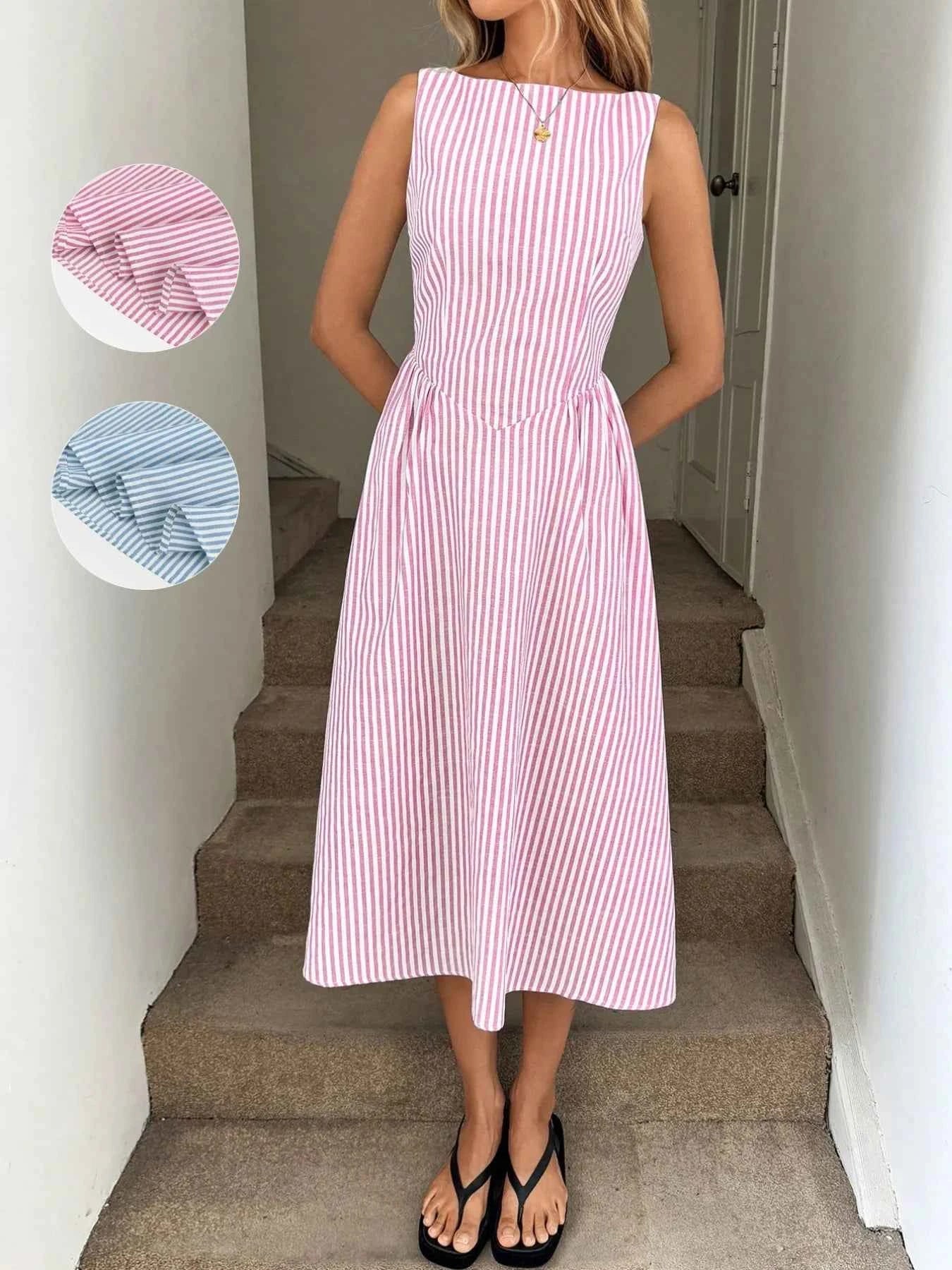 Sleeveless Striped Midi Dress c7f2e94f-7634-4c41-ba5a-9222c21f57d7-Max-Origin