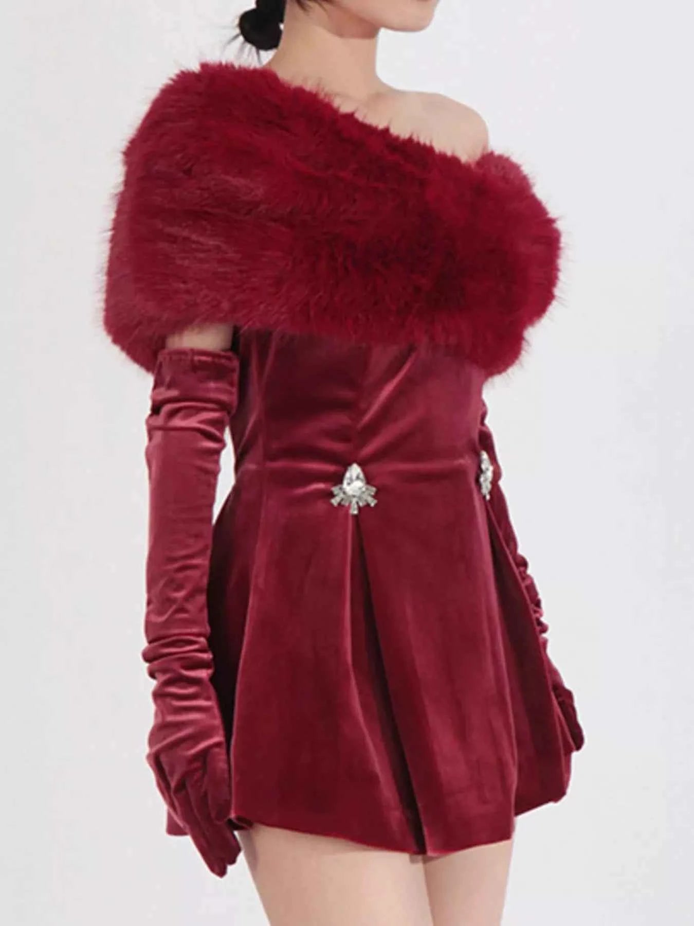 Fuzzy Off Shoulder Mini Dress c7fca9c0-bd7e-442f-8631-384d2bf4f4f2-Max-Origin