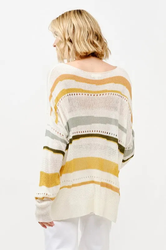 Abstract Striped Lightweight Oversized Sweater c802b29b3f6a415290062027cbc1a8c1-Max-Origin