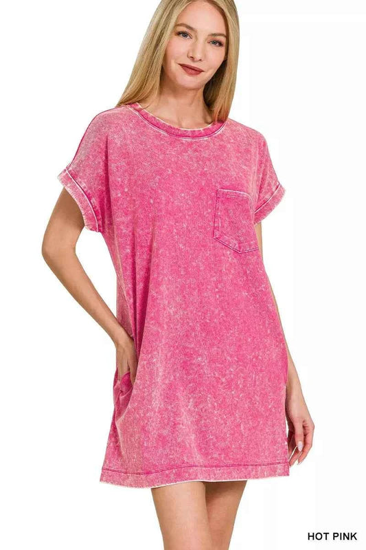 Zenana Premium Cotton Washed T-Shirt Dress c806221f9a864abbae32d9b86ef301d7-Max-Origin