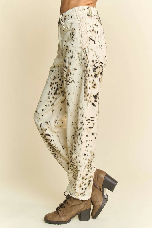 Abstract Tie Dye Dot Lace Detail Barrel Pants c8183755958c4866b201ee1cea63e6e0-Max-Origin
