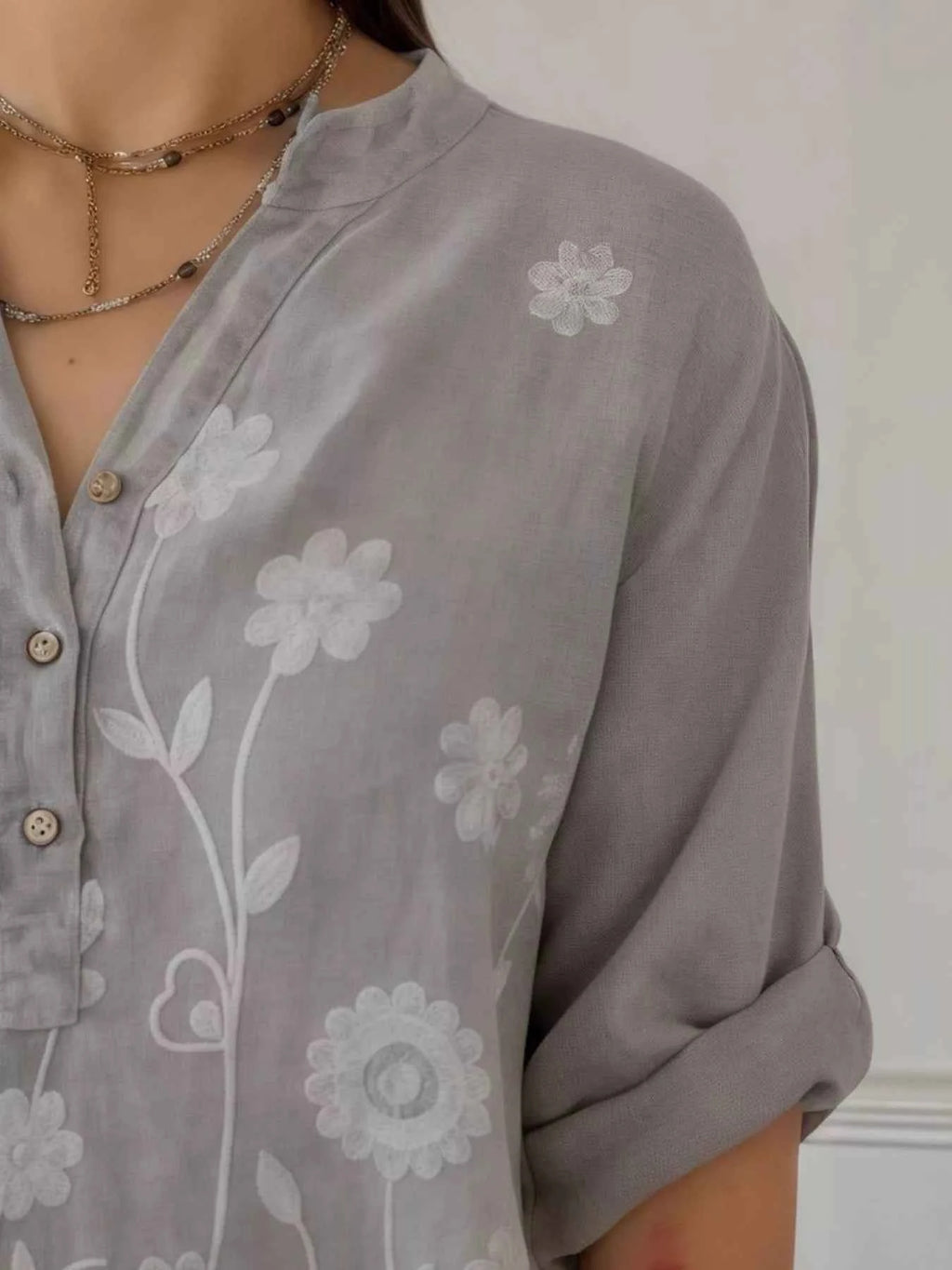 Full Size Floral Embroidered Button Detail Blouse Plus Size c81d59b5-c94f-423b-b556-692bc695898b-Max-Origin