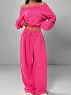 Boat Neck Long Sleeve Top and Pants Set c828aed2dc6a4706beaeedd5b3498052-Max-Origin