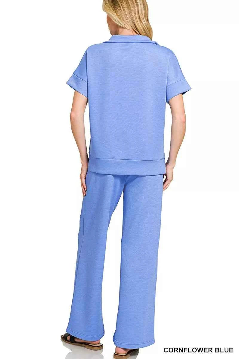 Zenana Scuba High Neck Half Zip Top & Pants Set c82a3d54830b4599b682bf55c72f0694-Max-Origin