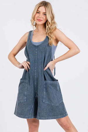 Mittoshop Low Scoop Neck Tank Washed French Terry Romper NAVY c82c3c5b9ed540b79823168da0607070-Max-Origin