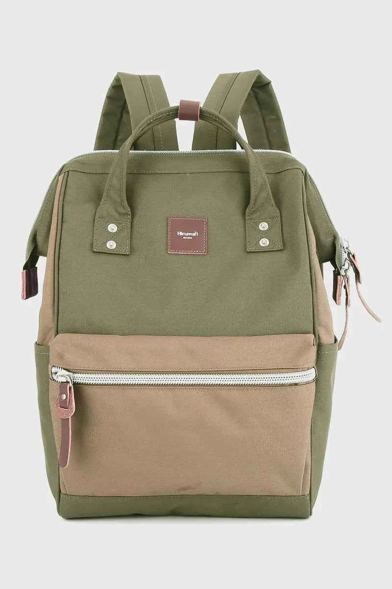 Himawari Water Resistant Canvas Backpack Bag with Side Pockets Mocha Army One Size c82db642-cadb-42ce-9190-0b4e976d845c-Max