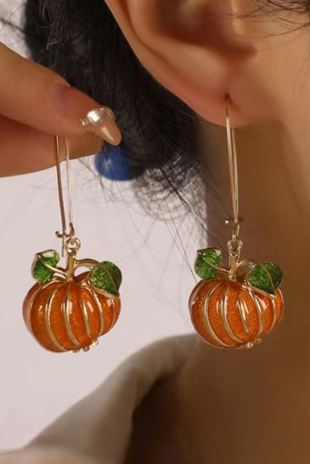 Orange Pumpkin Halloween Drop Earrings c842e6ebf399a2d9