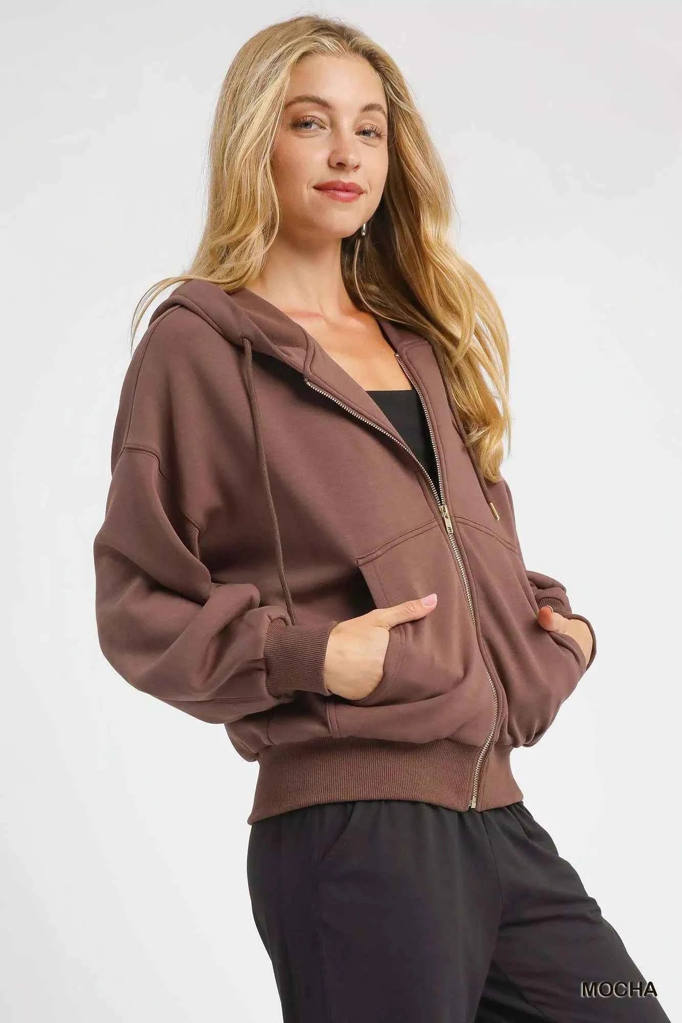 Umgee Zip-Up Fleece Hooded Jacket c8587438-d6b2-43d3-baca-e53325e4dfed-Max-Origin