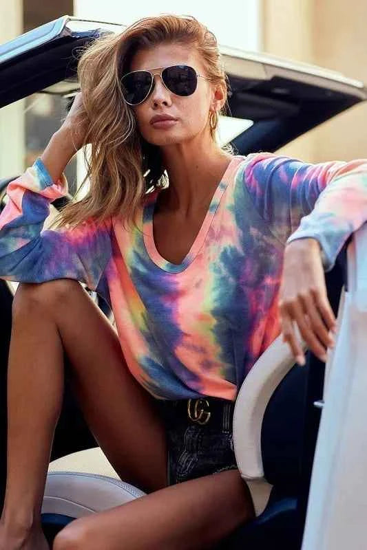 BiBi Tie Dye French Terry Long Sleeve Knit Top c8631ba4d3824353a3fb17c1a7d283a4-Max-Origin