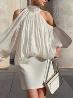 Cold Shoulder Long Sleeve Blouse c86f5bc7-879f-4e43-982c-a3f130bf656d-Max-Origin