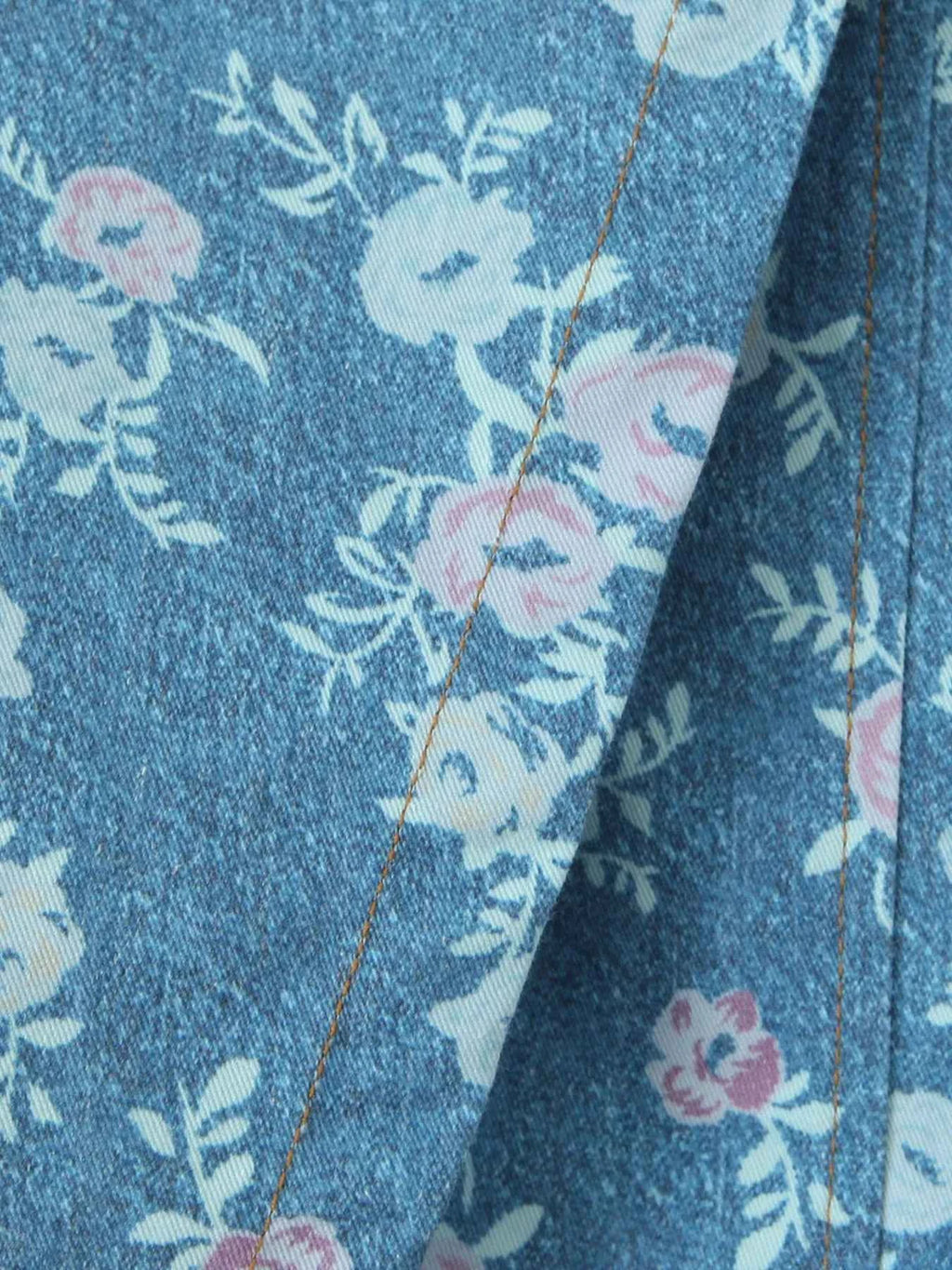 Floral Print Strapless Top and Skort Denim Set c87d5933241a487b83442529b952611a-Max-Origin