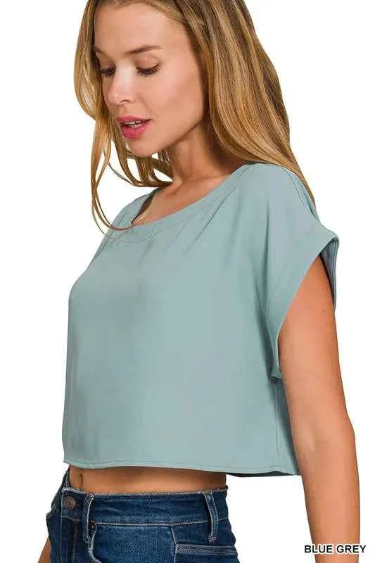 Heavy Woven Span Crop Tee & Skirt Set c8860c3b74c54d03be8f742f2ea85c37-Max-Origin