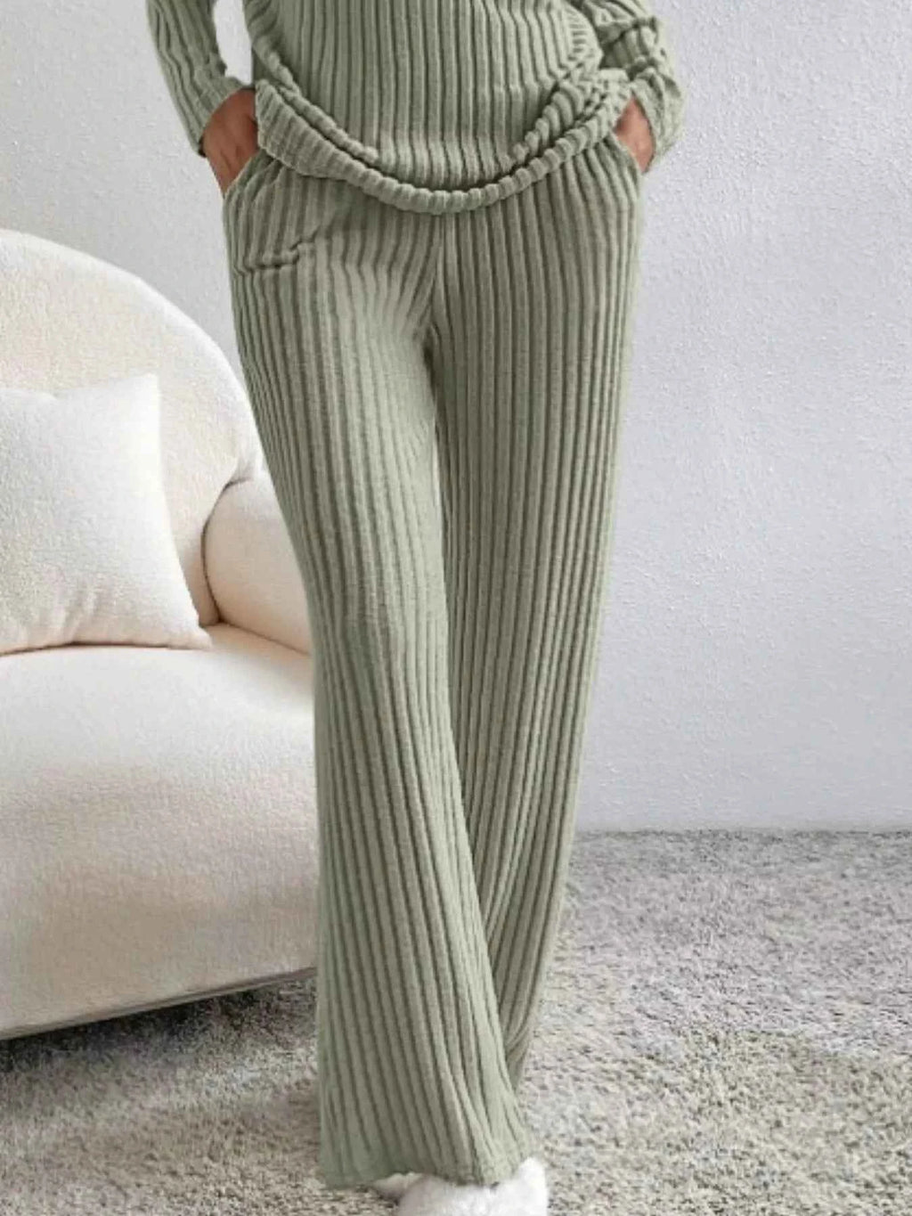 Ribbed Knit Long Sleeve Top and Pants Set c889ea3c-31ee-44a3-bce7-8564558b74c2-Max-Origin