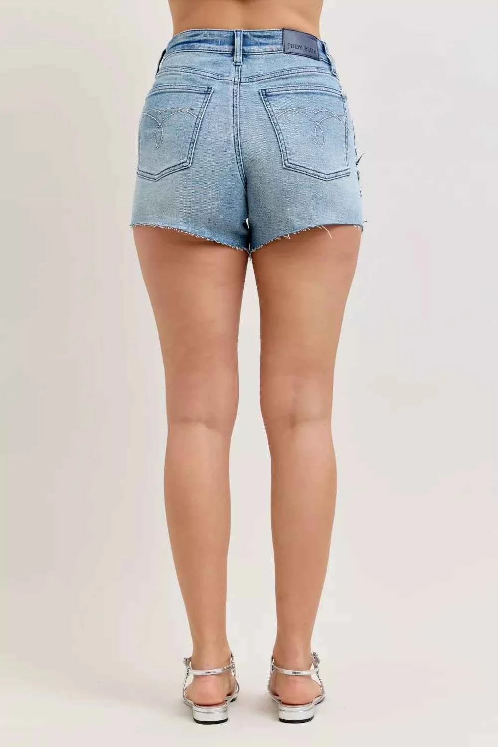 Judy Blue Hw Rigid Magic Cut Off Denim Shorts with Raw Side Seams c88c2ffa0fc946e78332387d70cd5d5f-Max-Origin
