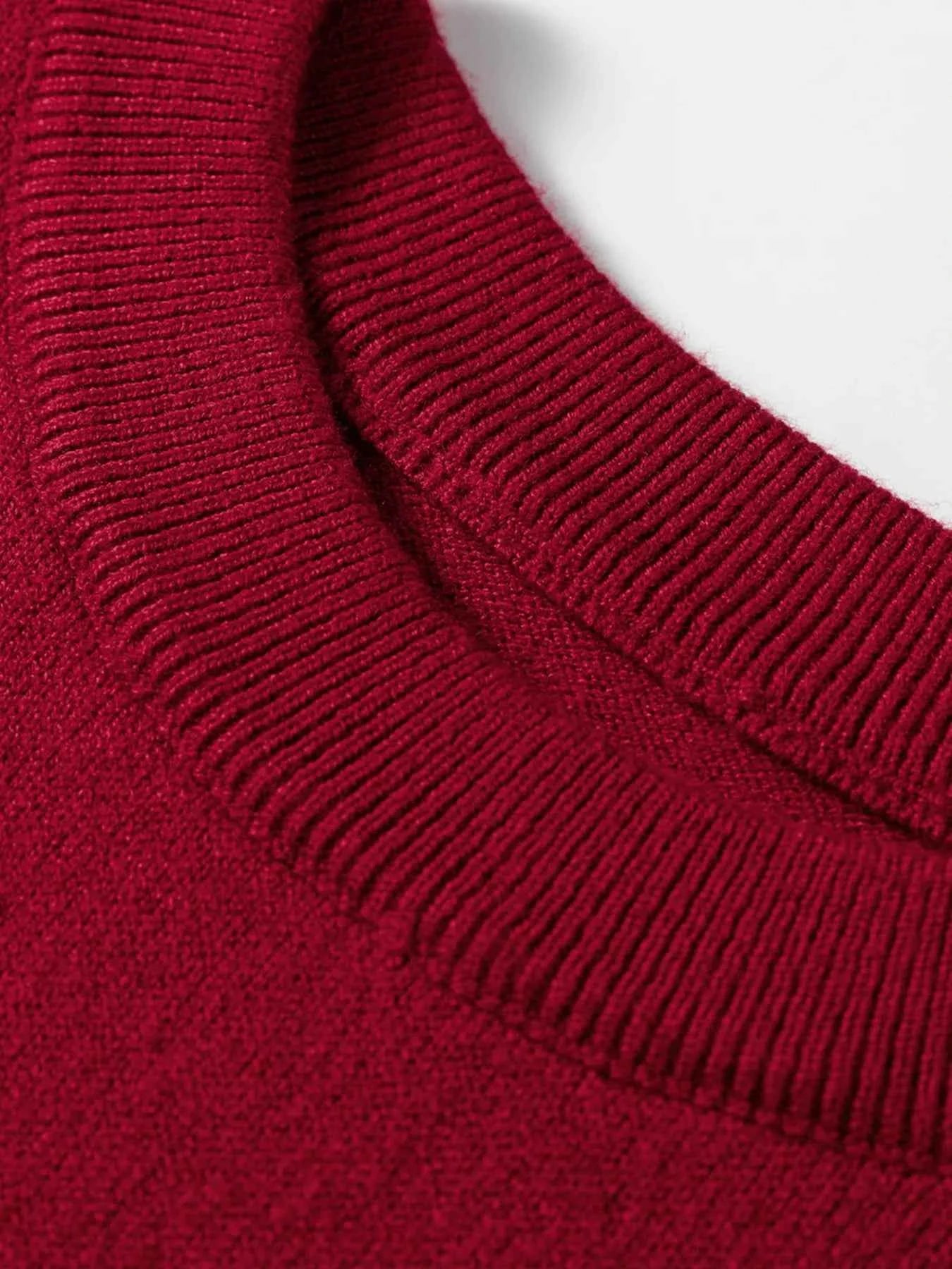 Solid Color Crew Neck Knit Cap Sleeve Sweater c8d343c51b6a402ba31819d189e25f30-Max-Origin
