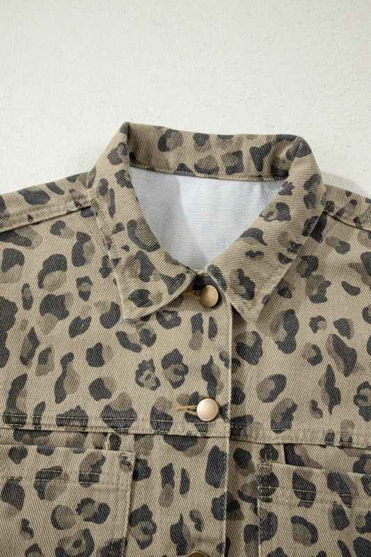 Leopard Denim Button Down Jacket c8e4663a-bd02-4721-80e3-8e30962f1115
