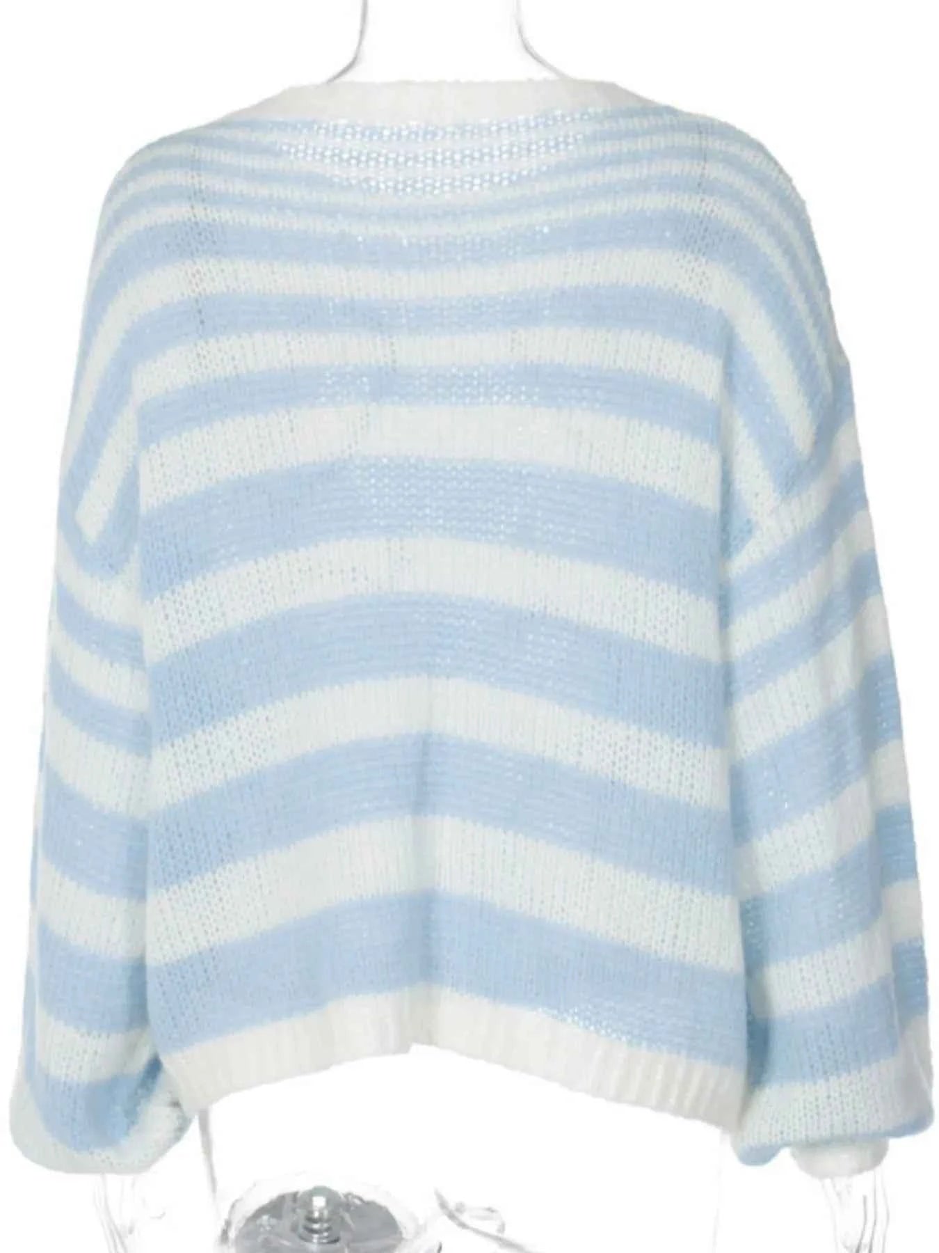 Colorful Abstract Pattern Striped Sweater