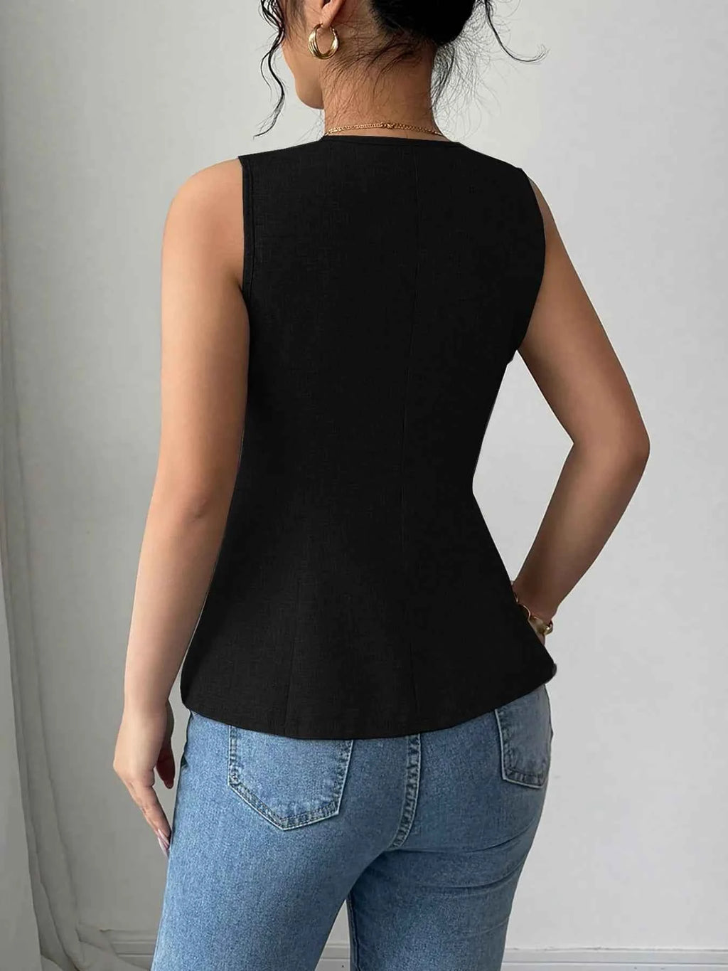 V-Neck Button Detail Tank Top c8f79fc9-1eb1-4ee3-bdc0-760898917f10-Max-Origin