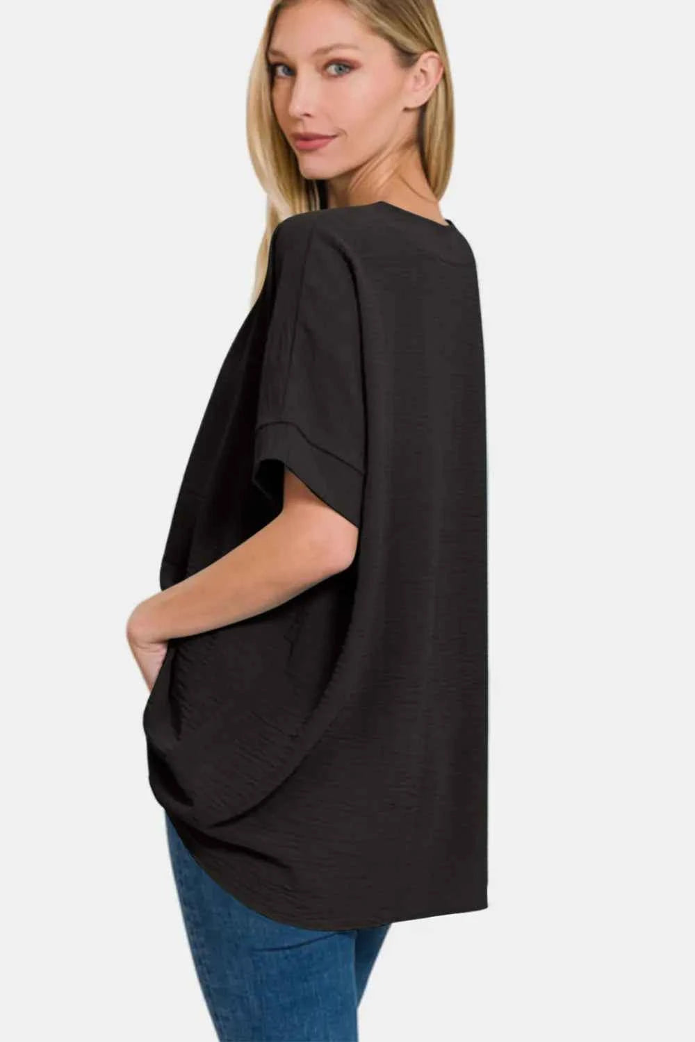 Full Size V-Neck Short Sleeve Top c90ef865-f24d-4247-9b46-dae8ed38d4af-Max