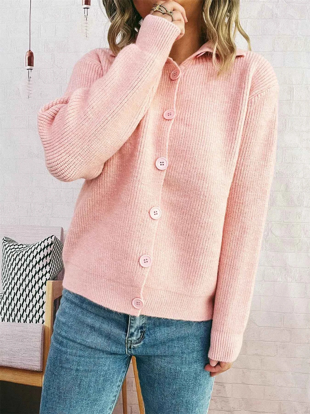 Ribbed Button-Up Cardigan c93ab037f9304043b1a0532120f30850-Max-Origin