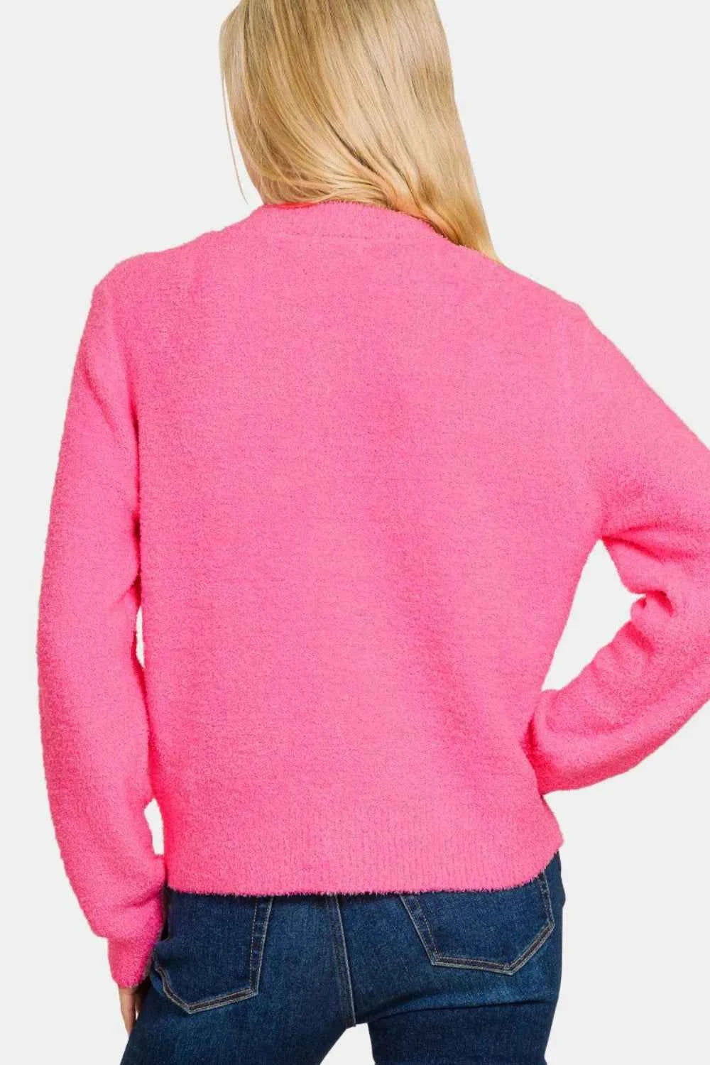 Zenana Button Down Long Sleeve Sweater Cardigan c94800cb-419d-43bd-ad1d-fc69dd7d8733-Max